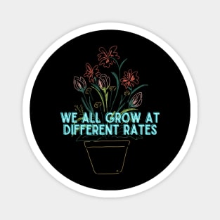 Growth Mindset Flowers- Teacher Shirt Magnet